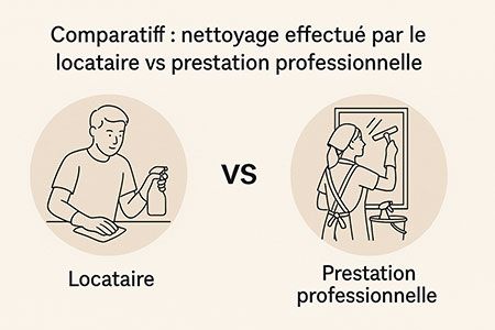 Comparatif : nettoyage effectué par le locataire vs prestation professionnelle